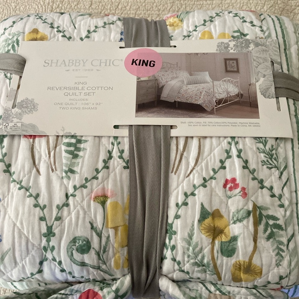 Shabby Chic  Reversible King Quilt